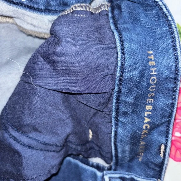 White House Black Market Blue Jean Shorts with Classic Cuffed Hem - Picture 6 of 6